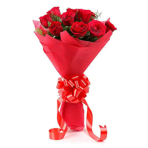 10 Red Roses Bunch